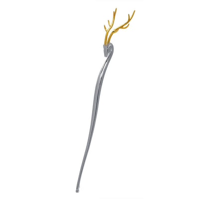 Foviel 925 Sterling Silber Hirsch Antler Schutz Haarnadel