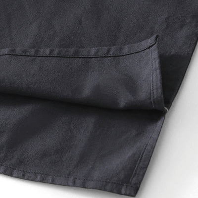 Buddha Stones Soft Plain Frog-button Crew Neck Cotton Linen Half Button Men's Shirt - image 14
