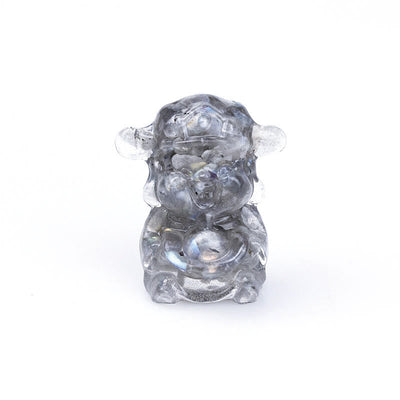 Foviel Dieu de la Richesse Cristal d'Améthyste Résine Énergie Fortune Décoration de Maison