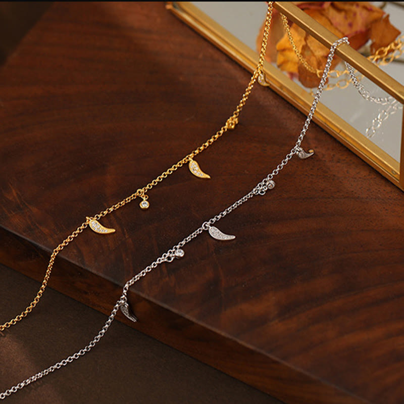 Foviel 925 Sterling Silver Zircon Little Pepper Charm Protection Anklet