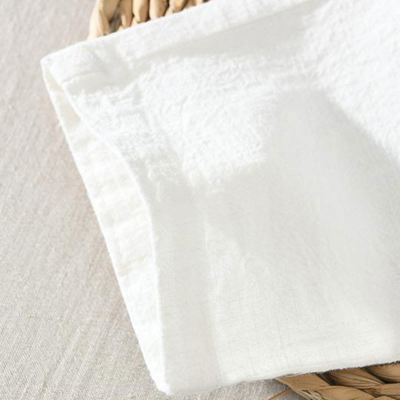 Pantalon décontracté d'été Foviel pour homme en ramie et lin avec cordon de serrage et poches
