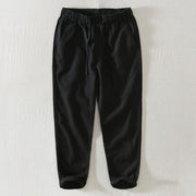 Foviel Summer Casual Drawstring Ramie Linen Men's Pants With Pockets