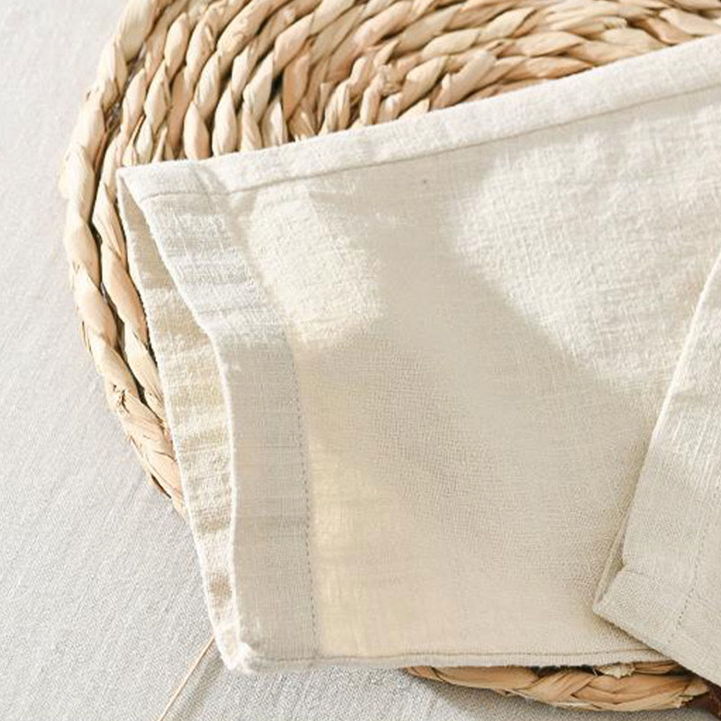 Pantalon décontracté d'été Foviel pour homme en ramie et lin avec cordon de serrage et poches