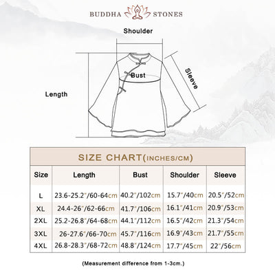 Buddha Stones Retro Flower Embroidery Design Long Sleeve Cotton Linen Women's Shirt - image 5