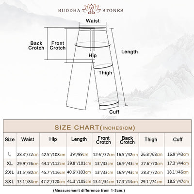Buddha Stones 2Pcs Men's Tang Suit Koi Fish Pattern Frog-Button Long Sleeve Shirt Pants Set - image 6