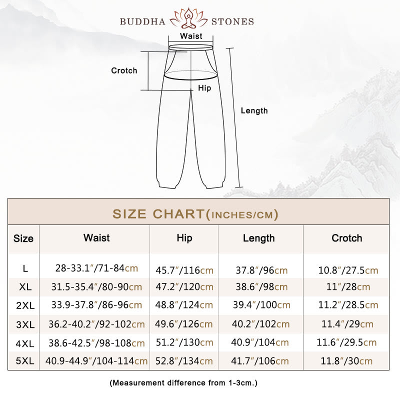 Foviel Casual Solid Color Drawstring Linen Men's Pants With Pockets