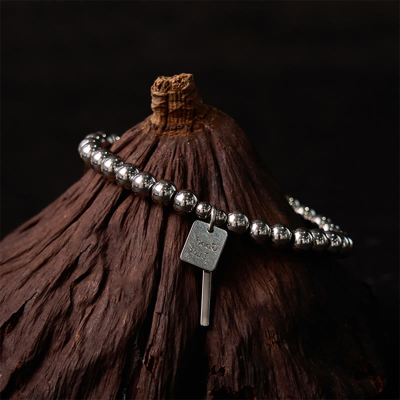 Foviel Titan Stahl Good Glück Balance Armband