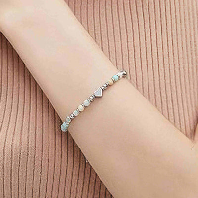 Buddha Stones Natural Stone Amazonite Amethyst Lazurite Rose Quartz Heart Positive Balance Bracelet - image 9