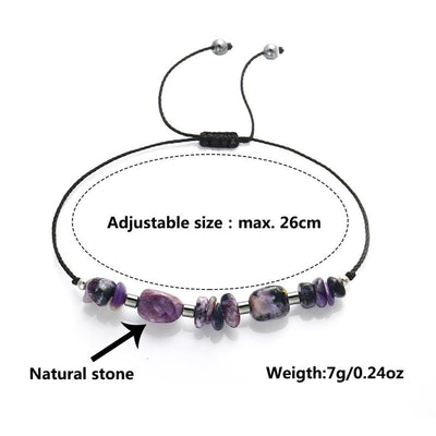 Foviel Live In The Moment Charoite Hematite Powerful Bracelet