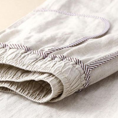 Buddha Stones Summer Casual Plain Color Embroidery Drawstring Cotton Linen Women's Wide Leg Pants With Pockets - image 4