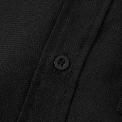 Foviel Summer Men's Button Plain Short Sleeve Shirt With Pocket