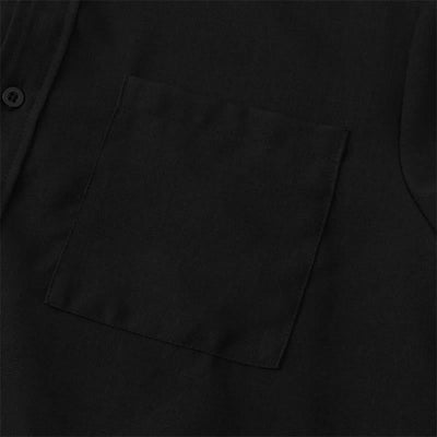 Foviel Summer Men's Button Plain Short Sleeve Shirt With Pocket