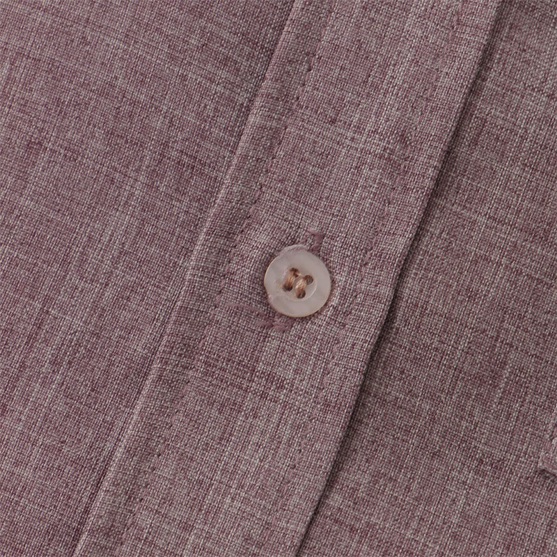 Foviel Summer Men's Button Plain Short Sleeve Shirt With Pocket