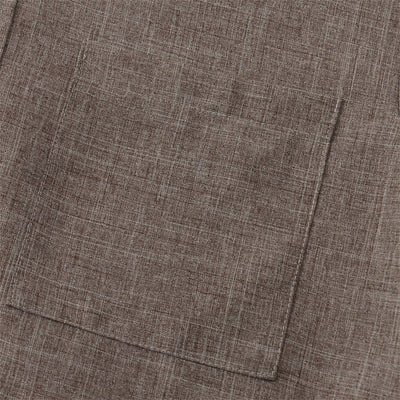 Foviel Summer Men's Button Plain Short Sleeve Shirt With Pocket
