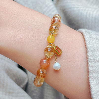 Foviel Natural Citrine Beads Nafu Pleasure Bracelet