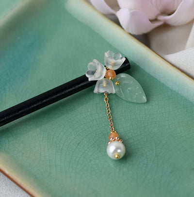 Foviel Ebony Liuli Lily of the Valley Courage Hairpin