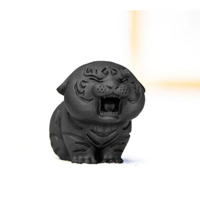 Foviel Mini Statue de tigre mignon en résine coulée pour décoration intérieure contre la rouille et la poudre de fer