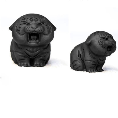 Foviel Mini Statue de tigre mignon en résine coulée pour décoration intérieure contre la rouille et la poudre de fer