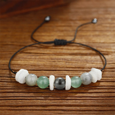 Foviel Menopause Labradorite Green Aventurine White Moonstone Healing Bracelet