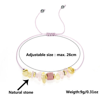 Foviel Thank You Rose Quartz Citrine Rhodonite Passionate Bracelet