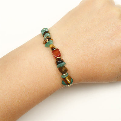 Foviel Sie können es tun grüner Aventurin Tigerauge Karneol Glück Armband