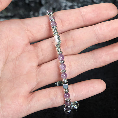 Buddha Stones Natural Stone Amazonite Amethyst Lazurite Rose Quartz Heart Positive Balance Bracelet - image 13