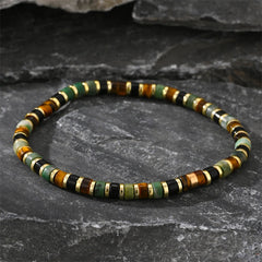 Foviel Natürliche Hematite Tigerauge Stones Unterstützung Armband