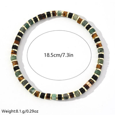Foviel Natürliche Hematite Tigerauge Stones Unterstützung Armband