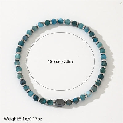 Bracelet de communication Foviel en apatite et hématite