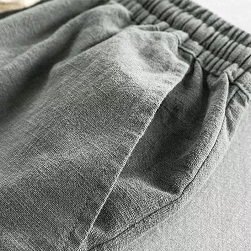 Buddha Stones Drawstring Elastic Waist Men's Shorts With Pockets - image 2
