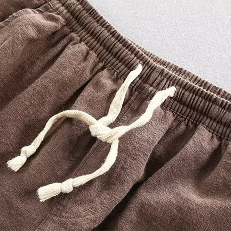 Buddha Stones Drawstring Elastic Waist Men's Shorts With Pockets - image 5