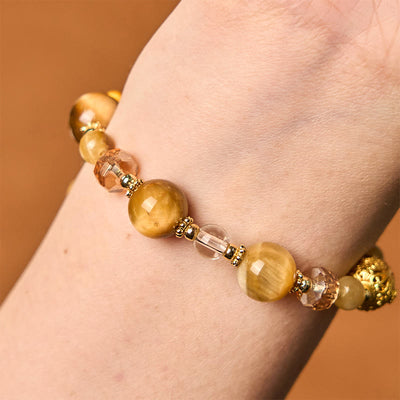 Foviel Natural Tiger Eye Beads Weight Strength Bracelet