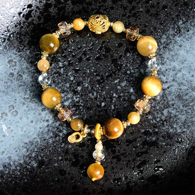 Foviel Natural Tiger Eye Beads Weight Strength Bracelet