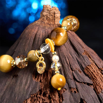 Foviel Natural Tiger Eye Beads Weight Strength Bracelet