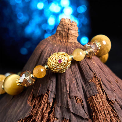 Foviel Natural Tiger Eye Beads Weight Strength Bracelet