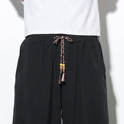 Buddha Stones Casual Summer Drawstring 7-8 Length Men's Harem Pants With Pockets - image 26