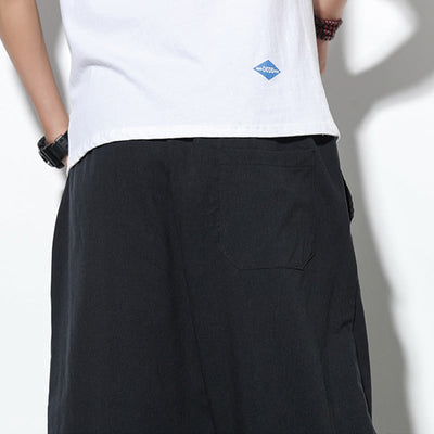 Buddha Stones Casual Summer Drawstring 7-8 Length Men's Harem Pants With Pockets - image 27