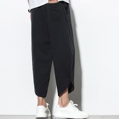 Buddha Stones Casual Summer Drawstring 7-8 Length Men's Harem Pants With Pockets - image 22