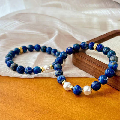 Buddha Stones Lazurite Beads Serenity Balance Bracelet - image 7