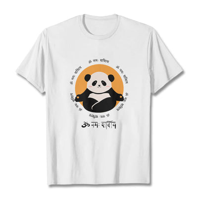 Foviel Panda Sanskrit Namah Shivaya Tee T-shirt