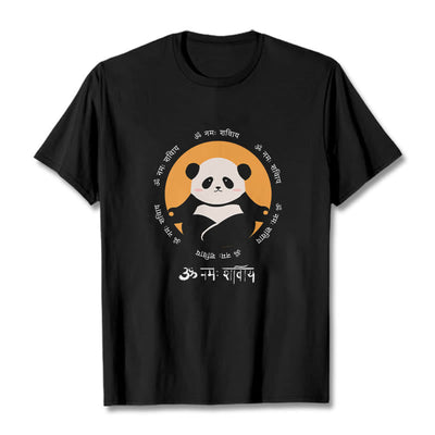 Foviel Panda Sanskrit Namah Shivaya Tee T-shirt