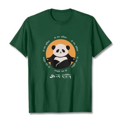 Foviel Panda Sanskrit Namah Shivaya Tee T-shirt