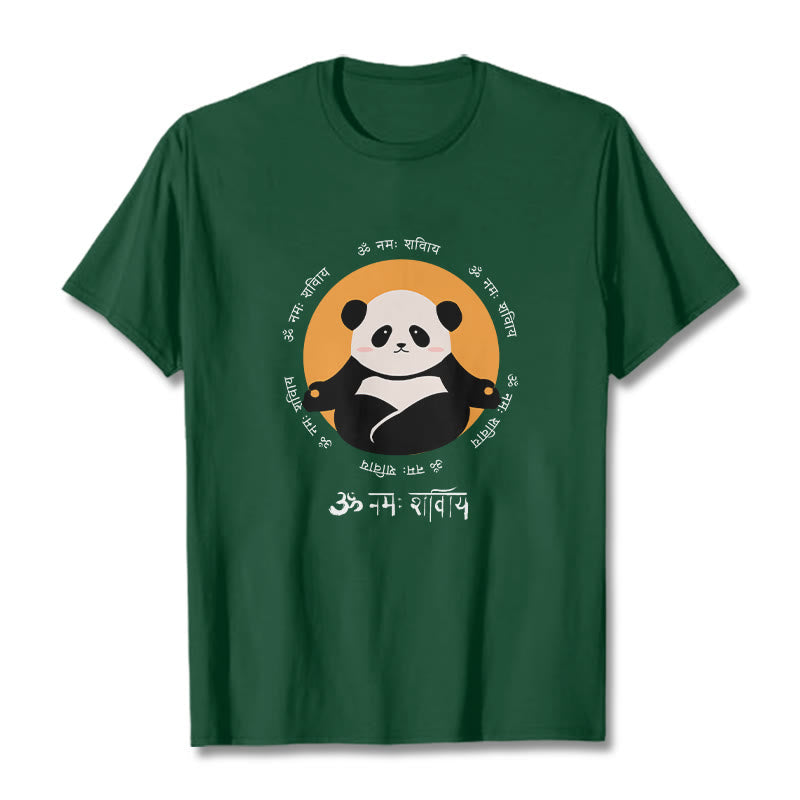 Foviel Panda Sanskrit Namah Shivaya Tee T-shirt