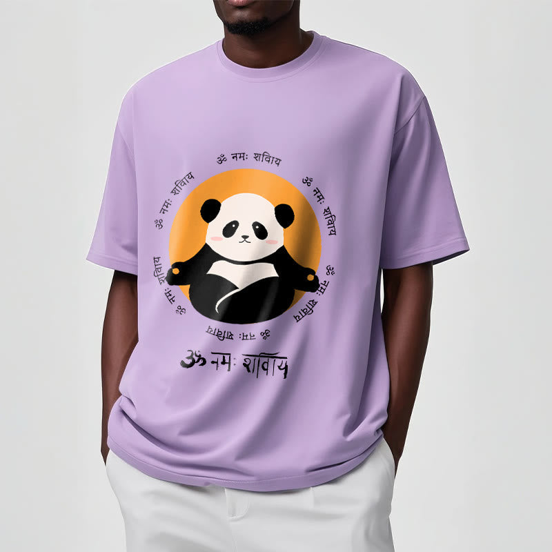 Foviel Panda Sanskrit Namah Shivaya Tee T-shirt