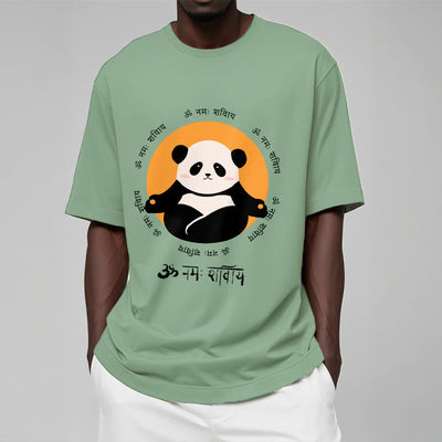 Foviel Panda Sanskrit Namah Shivaya Tee T-shirt