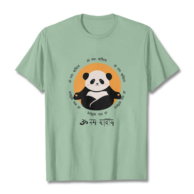 Foviel Panda Sanskrit Namah Shivaya Tee T-shirt