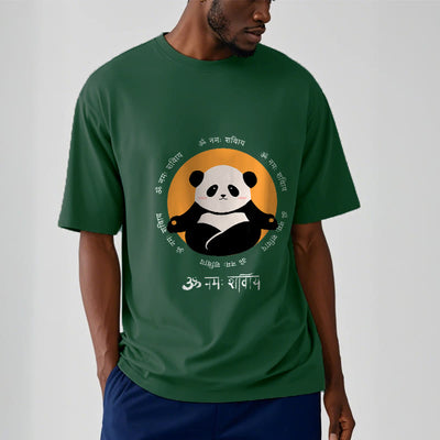 Foviel Panda Sanskrit Namah Shivaya Tee T-shirt