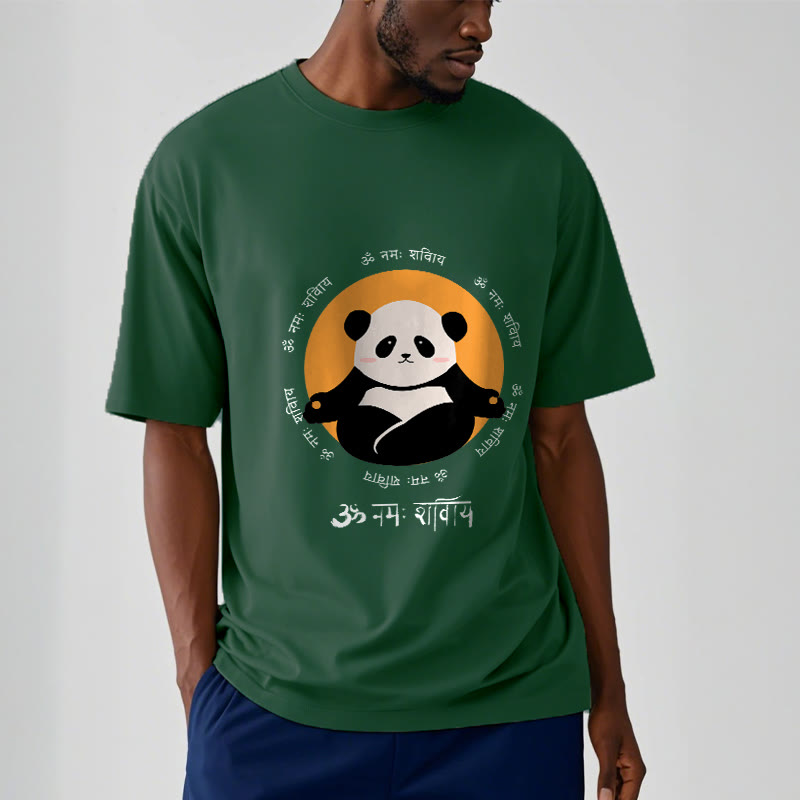 Foviel Panda Sanskrit Namah Shivaya Tee T-shirt