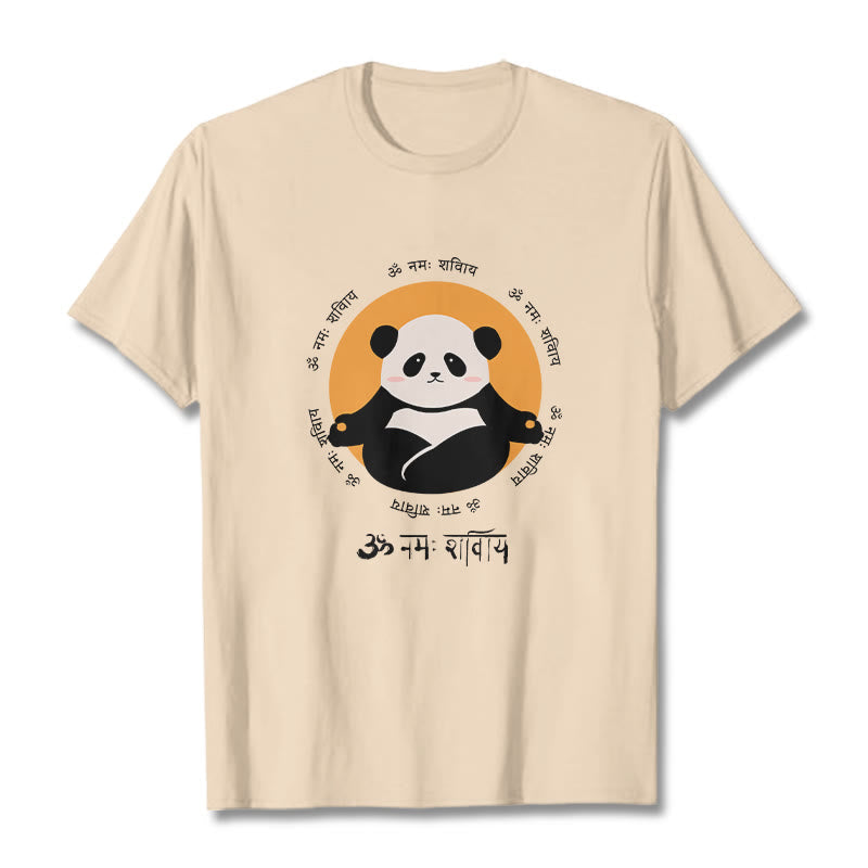 Foviel Panda Sanskrit Namah Shivaya Tee T-shirt