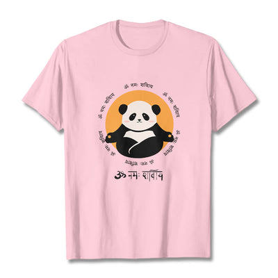 Foviel Panda Sanskrit Namah Shivaya Tee T-shirt